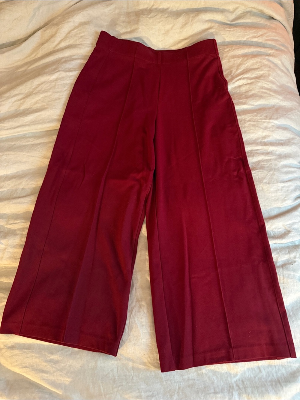 Jones New York Burgundy Wide-Leg Trousers